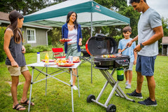 Compact Roll-Top Aluminum Camping Table