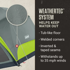 Skydome™ 6-Person Camping Tent with Screen Room, Rock Grey